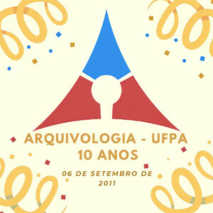 Logotipo comemorativo elaborado pelo Centro Acadêmico de Arquivologia